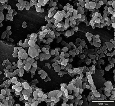 Powder-Nanoparticles imaged at different magnifications