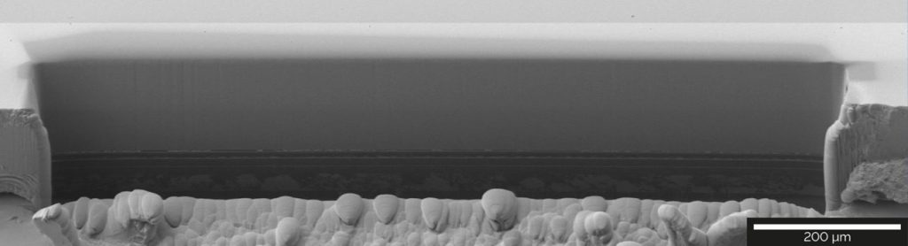 Overview of a 1086 μm-wide cross-section in an OLED display, FoV 1.26 mm.