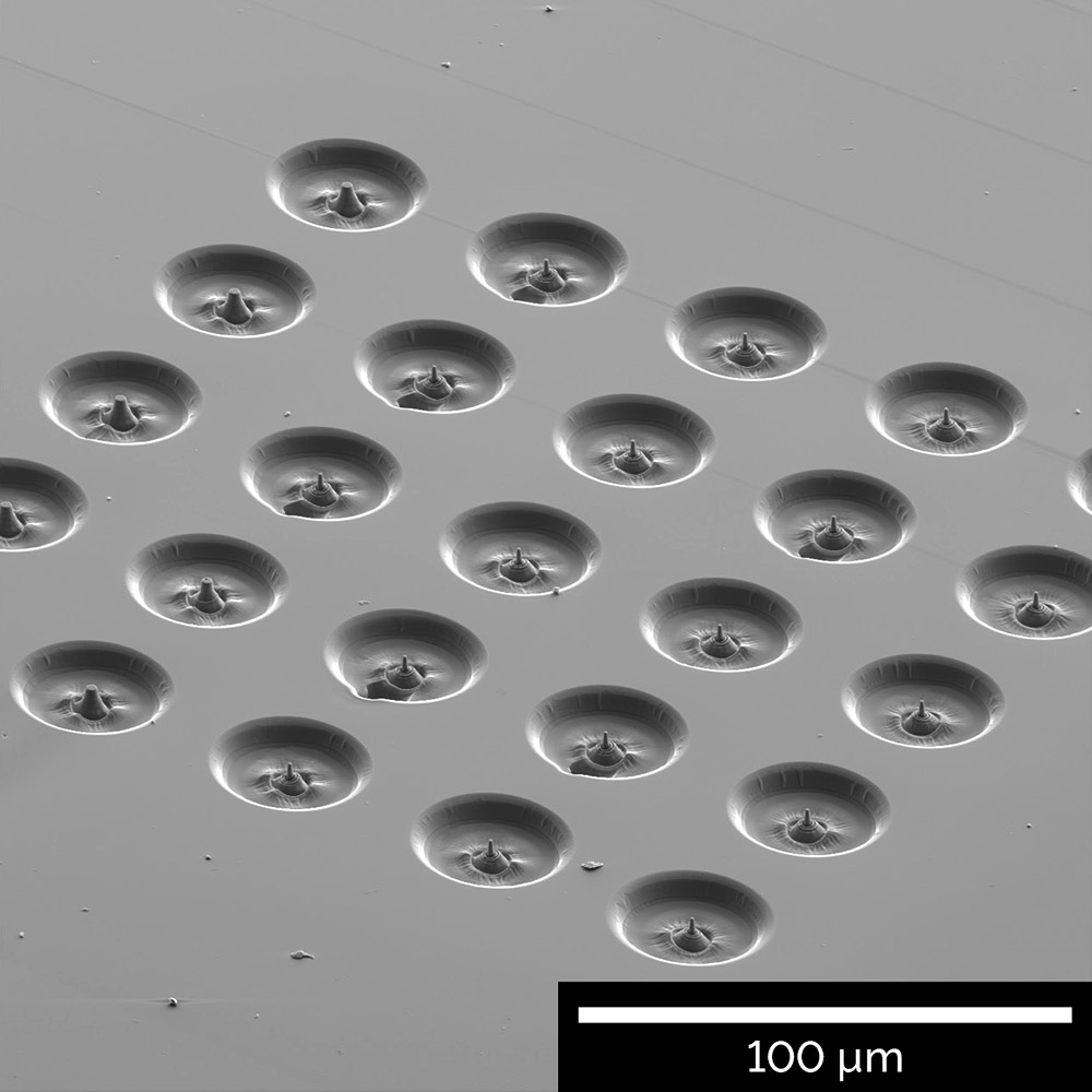 Array of micro-compression pillars