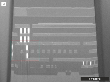 Slice of the detector ASIC.