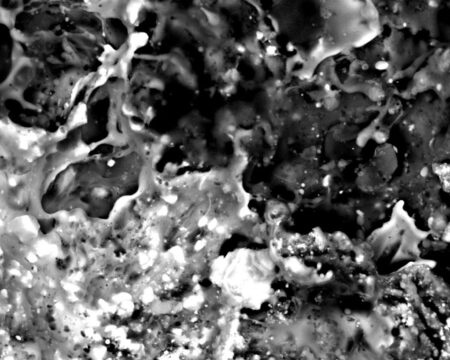 Adhesion of the thermal-spray coating based on hard-particles mixed with metallic matrix imaged at 30 keV with BSE detector